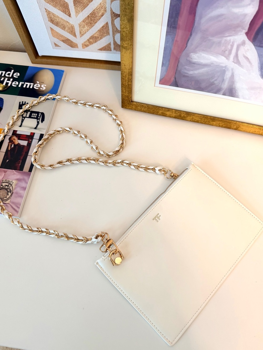 Tom Ford White Chained Crossbody Bag